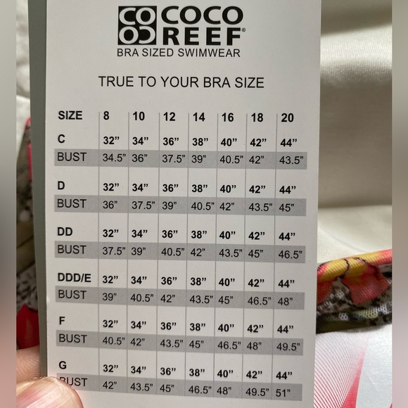 NWT Coco Reef Floral Print Women's Swim Top - Picture 10 of 10